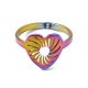 Ионное покрытие (ip) 201 регулируемое кольцо из нержавеющей стали с полым сердцем для женщин RJEW-C045-02M-2