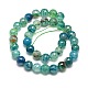 Dyed Natural Agate Faceted Round Beads Strands G-E268-18-3