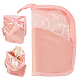 PH PandaHall 1pc Makeup Brushes Travel Case Pink Makeup Brush Holder Portable Cosmetic Bag Storage Organizer Foldable Makeup Organizer Bag with Zipper for Travel Bathroom Brush Lip Gloss ABAG-WH0035-032A-1