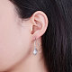 Boucles d'oreilles pendantes en laiton plaqué platine shegrace JE99B-3