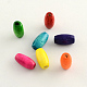 Dyed Natural Wood Beads WOOD-Q003-8x5mm-M-LF-1