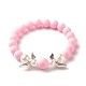 Bracelets extensibles en perles acryliques pour enfants BJEW-JB07786-4