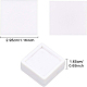 アクリルジュエリーボックス  スポンジで  正方形  ホワイト  2.95x2.95x1.65cm OBOX-WH0004-05A-02-2