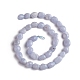 Chapelets de perles en agate avec dentelle bleue naturelle G-D0002-D75-2