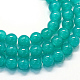 Backen gemalt Nachahmung Jade Glas runden Perle Stränge X-DGLA-Q021-10mm-07-1