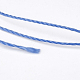 ポリエステル糸  カスタム織りジュエリー作りのために  ドジャーブルー  1.2mm  約170m /ロール NWIR-K023-1.2mm-11-2