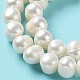 Fili di perle di perle d'acqua dolce coltivate naturali PEAR-E019-08-4
