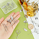 DICOSMETIC 16Pcs 4 Style Stainless Steel Leaf Pendants Leaves Branch Charms Small Hole Ginkgo Charms for DIY Crafting Bracelet Jewelry Making STAS-DC0005-50-2