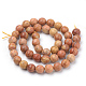 Chapelets de perles en pierre en bois naturel G-Q462-105-10mm-2
