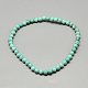 Bracelets extensibles en perles turquoise synthétique teints BJEW-Q689-47-1