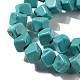 Teints perles synthétiques turquoise brins G-G075-C02-02-4