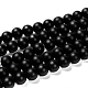 Chapelets de perles perles en agate noire naturelle G-D543-10mm-1