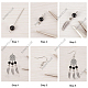 Sunnyclue bricolage kit de fabrication de boucles d'oreilles lustre bohême DIY-SC0020-94-4
