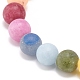 Bracelet extensible à perles rondes en pierres précieuses naturelles et synthétiques pour femme BJEW-JB08371-5
