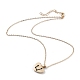 Coeur plaqué or avec colliers pendentif en émail en alliage constellation/signe du zodiaque NJEW-H214-A05-G-4