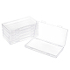 SUPERFINDINGS 6pcs Small Plastic Box 19.4x10.95x2.25cm Rectangle Clear Bead Box Craft Storage Box with Flip Lid for Jewerlry Findings Pills Screws Organizer CON-FH0001-21A-1