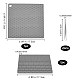 GORGECRAFT 2Pcs Silicone Doming Square Mats Heat Resistant Synthetic Rubber Honeycomb Gray Pads with 2Pcs Stainless Beading Tweezer for DIY Jewelry Making Crafts Supplies (Gray) AJEW-GF0006-27-2