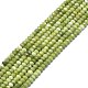 Natural Peridot Beads Strands, Faceted, Rondelle, 6x4mm, Hole: 1mm, about 85~90pcs/strand, 15.55 inch(39.5cm)