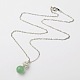 Gemstone Round Beads Jewelry Sets: Earrings & Necklaces SJEW-JS00759-4