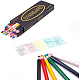 Benecreat 12pcs 6 strumenti per tracciare la matita solubile in acqua a colori per la marcatura del cucito su misura e il disegno degli studenti TOOL-BC0003-01-5