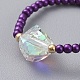 (vente d'usine de fêtes de bijoux) perles de rocaille en verre anneaux extensibles RJEW-JR00286-05-2
