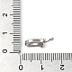 真鍮製マイクロペーブクリアキュービックジルコニアの留め金  オーバル  プラチナメッキ  14.5x6x4.5mm  穴：0.9mm KK-M270-10P-3