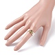 Блестящее квадратное стеклянное кольцо на палец RJEW-TA00018-02-3