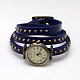 Fashionable Wrap Style Leather Roman Numeral watch Bracelets WACH-M054-04-1