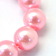 Baking Painted Pearlized Glass Pearl Round Bead Strands HY-Q003-4mm-53-3
