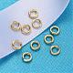 Real 18K Gold Plated Sterling Silver Open Jump Rings STER-H135-0.8x4mm-G-3