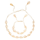 Ensembles de bijoux en perles tressées en coquille cauris SJEW-PH0001-03-1
