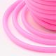合成ゴム紐  中空  白いプラスチックのスプールに巻き  ピンク  5mm  穴：3mm  約10.94ヤード/ロール（10メートル/ロール） RCOR-JP0001-5mm-03-3