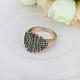Gorgeous Tin Alloy Czech Rhinestone Oval Finger Rings For Women RJEW-BB14048-C-8G-2