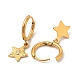 Creolen-Ohrring mit Stern und Kristall-Strassen und Halskette mit Mondanhänger SJEW-P002-07G-3