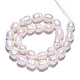 Fili di perle di perle d'acqua dolce coltivate naturali PEAR-N012-11A-2