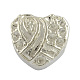 Coeur en alliage de style tibétain supports strass perles  européennes TIBEP-7686-S-RS-1
