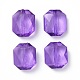 透明なアクリルビーズ  多面カット  長方形  紫色のメディア  17x14.5x7mm  穴：1.8mm X-OACR-P007-15-1