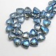 Electroplate Crystal Glass Triangle Beads Strands EGLA-F068B-04-2