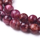 Natural Thulite Beads Strands G-D0006-C16-6mm-3