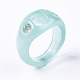 樹脂フィンガー指輪  模造ゼリー  空色  usサイズ7（17.3mm） X-RJEW-N033-008-C01-5