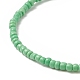 Braccialetto elasticizzato con semi di vetro e perle di plastica da donna BJEW-JB09226-6