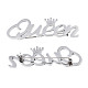 201 слово «королева» из нержавеющей стали с булавкой в виде короны на лацкане JEWB-N007-125P-1