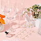 Rond plat avec breloques en verre à vin en alliage d'émail numéro 0~9 AJEW-SC0002-04-4