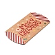 Cajas de almohadas de dulces de cartón con tema navideño CON-G017-02K-4
