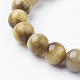 Brins de perles d'oeil de tigre d'or naturel X-G-C076-10mm-1AA-3