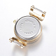 Ton doré de style mixte têtes de montres alliage strass quartz cadran de la montre WACH-F009-M-3