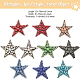 Chgcraft 10 pz 10 accessori per ornamenti in feltro a forma di stella in stile DIY-CA0005-97-2