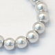 Cottura dipinto di perle di vetro perlato fili di perline rotondo HY-Q003-6mm-62-2