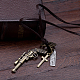 Adjustable Men's Zinc Alloy Pendant and Leather Cord Lariat Necklaces NJEW-BB16008-B-8