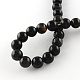 Brins de perles rondes en onyx noir naturel G-R198-4mm-3